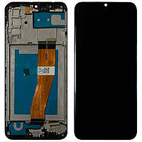 Дисплей Samsung Galaxy A02s A025F, M02S M025F 160 x 72 мм + тачскрин з рамкою (оригінал Китай жовтий шлейф)