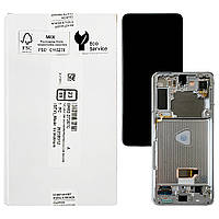 Дисплей Samsung Galaxy S21 Plus 5G G996B + тачскрин (оригінал 100% у сріблястій рамці)