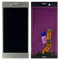 Дисплей Sony Xperia XZ F8331 F8332 + тачскрин (сріблястий оригінал Китай)