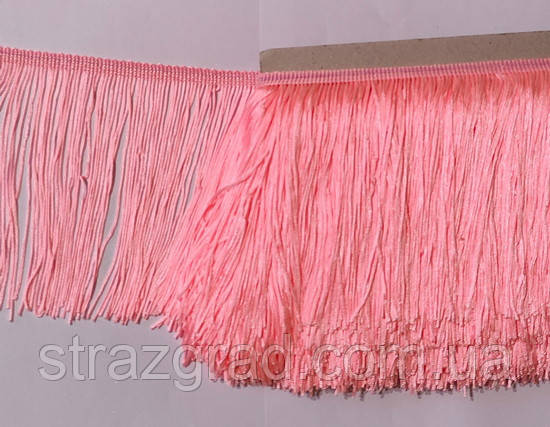 Бахрома танцювальна Локшина Колір Рожевий Ширина 15см Ціна за 0,5м, фото 1