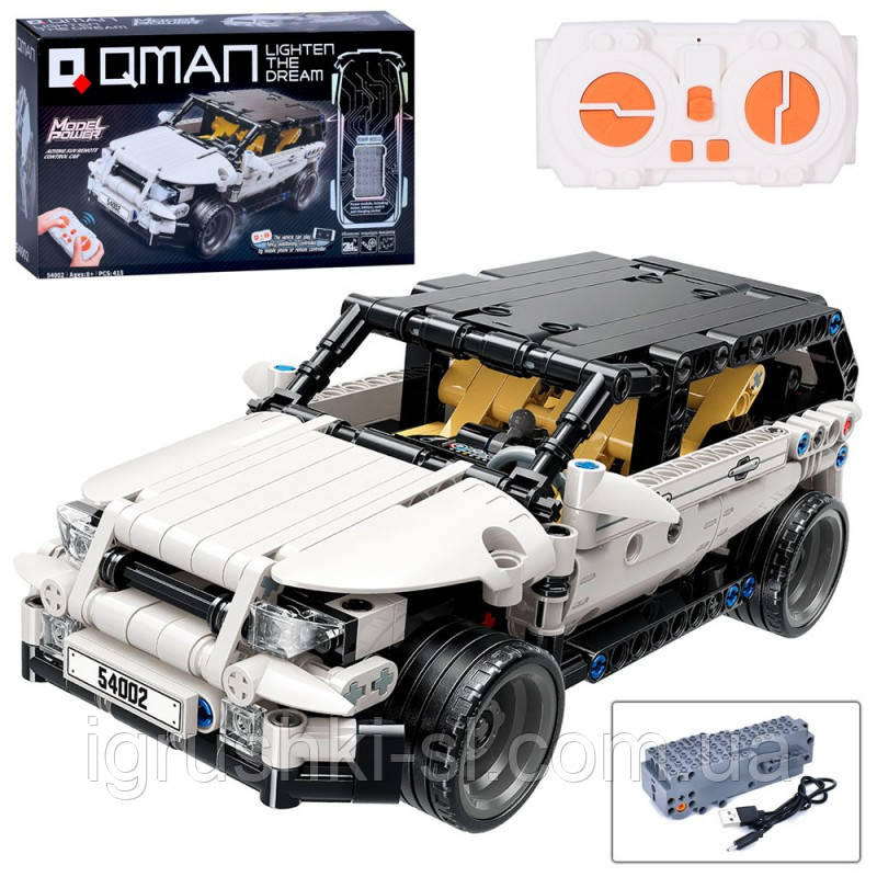 Конструктор Qman (Машина на радіокеруванні, 2,4G, USB), 415 деталей, фото 1