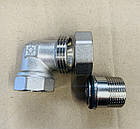 Американка-згін Raftec DN15 (1/2") кутова нікель AS01-U, фото 4