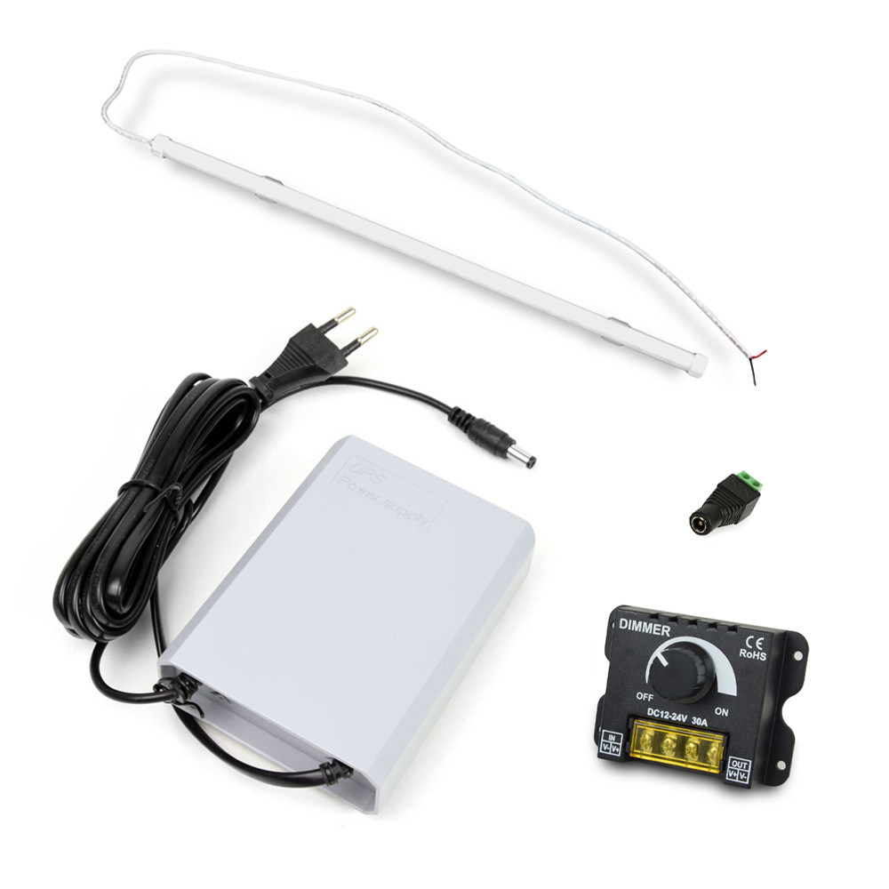 Комплект для керування LED підсвічуванням із регулятором яскравості та джерелом безперебійного живлення, фото 1