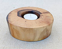 Підсвічник настільний з дерева під чайну свічку, ручна робота (олія віск), фото 4