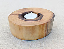 Підсвічник настільний з дерева під чайну свічку, ручна робота (олія віск), фото 5