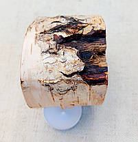 Свічник березовий ручної роботи, (з осколком усередині), фото 4