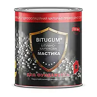Мастика бітумно-каучукова ТМ "BITUGUM" (для фундамента) - 3,0 кг.