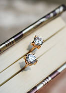 Сережки гвоздики Classic 4 лапки, фото 2