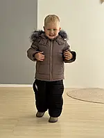 Детский зимний комплект (куртка+штаны) "DUO" капуччино 86-92см