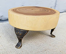 Підставка під гаряче з натурального дерева з декоративними ніжками, фото 2
