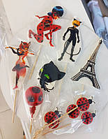 Фігурки для хлопчика,дівчинки, леді баг, топери на торт їтівні фігурки, топери їстівні картинки на день народж