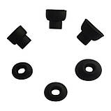 Амбушюри силіконові 4.6x3.5 мм овальні насадки для вакуумних навушників та гарнітур 3 пари розмір S/M/L чорні, фото 4