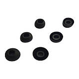 Амбушюри силіконові 4.6x3.5 мм овальні насадки для вакуумних навушників та гарнітур 3 пари розмір S/M/L чорні, фото 3