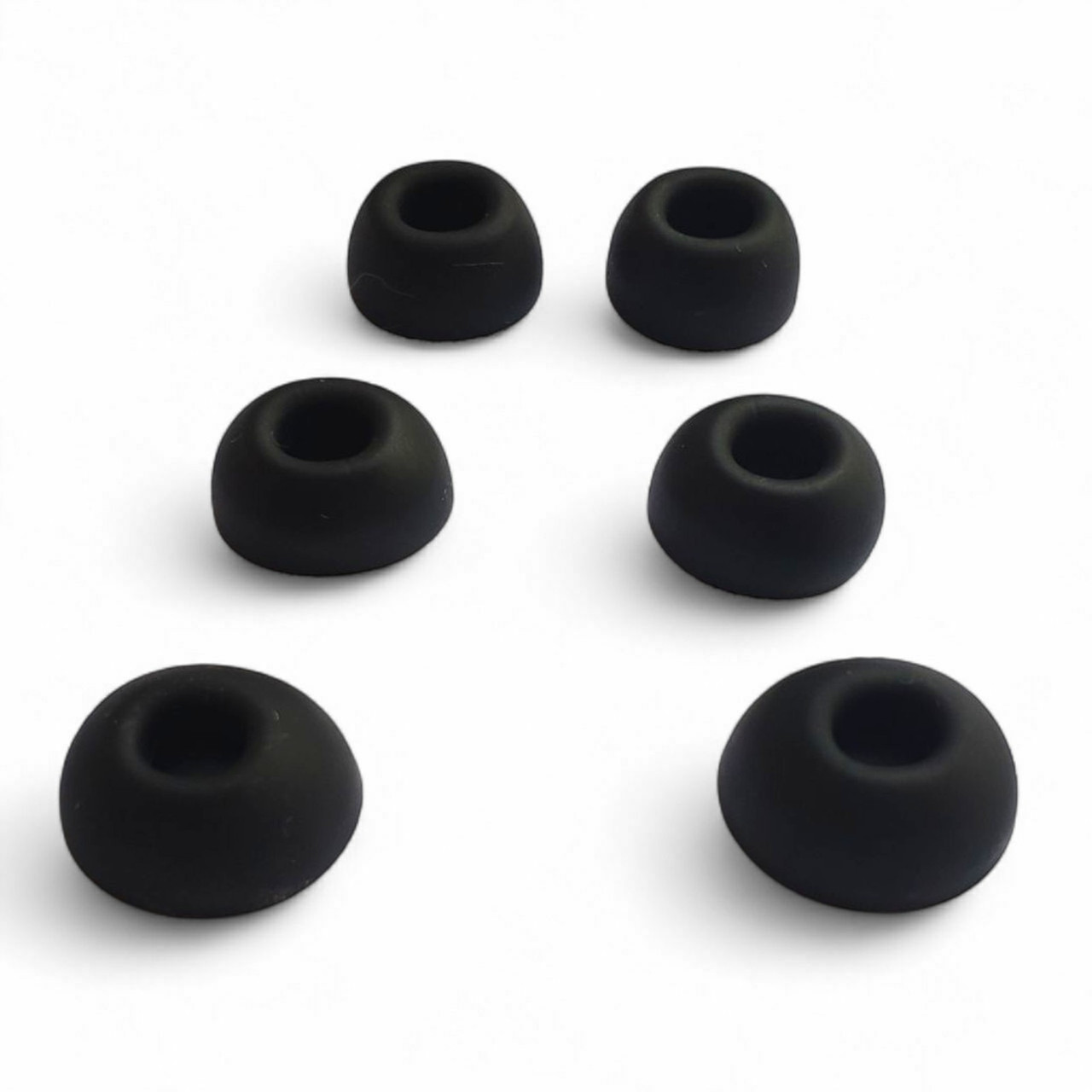 Амбушюри силіконові 4.6x3.5 мм овальні насадки для вакуумних навушників та гарнітур 3 пари розмір S/M/L чорні, фото 1