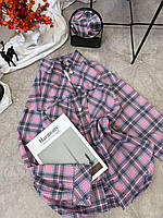 Рубашка женская с изюминкой, фланель 42-46 (10) Син1532-294