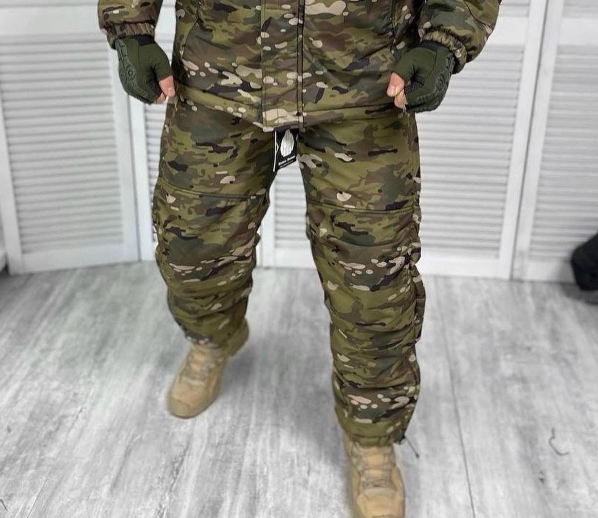 Тактичні зимові штани Single Sword софтшел ЗСУ, штани військові мультикам - фото 1 - id-p2758265390