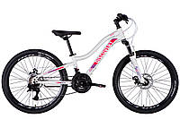 Велосипед ST 24" Discovery KELLY DD FR рама-11" біло-рожевий 2025