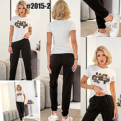 Спортивні жіночі штани джогери двонитка Україна 44,46,48,50,52