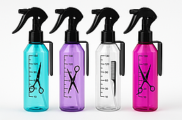Розпилювач (пульверизатор) перукарський пластиковий з мірною шкалою, 130 мл