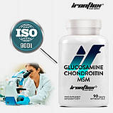 Хондропротектор препарат для суглобів та зв'язок IronFlex Glucosamine + Chondroitin + MSM 100 таблеток, фото 3
