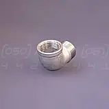 Косинець різьбовий нержавіючий DN25 (1") ВН/ЗР, н/ж сталь AISI304, 90°, Class 150, BSPP, ISO 4144, фото 3