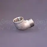 Косинець різьбовий нержавіючий DN25 (1") ВН/ЗР, н/ж сталь AISI304, 90°, Class 150, BSPP, ISO 4144, фото 4