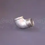 Косинець різьбовий нержавіючий DN25 (1") ВН/ЗР, н/ж сталь AISI304, 90°, Class 150, BSPP, ISO 4144, фото 6