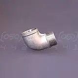 Косинець різьбовий нержавіючий DN25 (1") ВН/ЗР, н/ж сталь AISI304, 90°, Class 150, BSPP, ISO 4144, фото 5