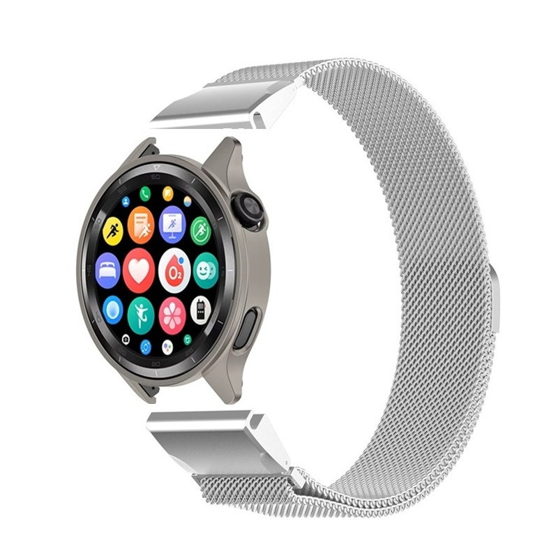 Комплект для годинника Xiaomi Watch S4 (тітановий бампер + сріблястий металевий ремінець 22 мм), фото 1