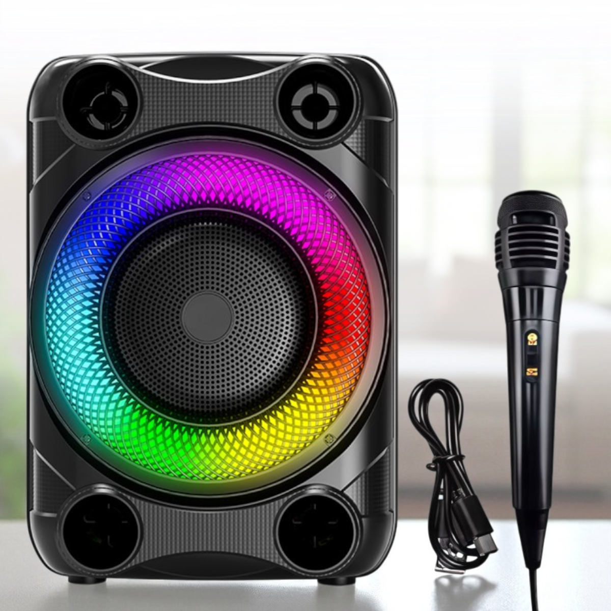 Акустична колонка з LED-підсвічуванням та мікрофоном SPS 8148, фото 1