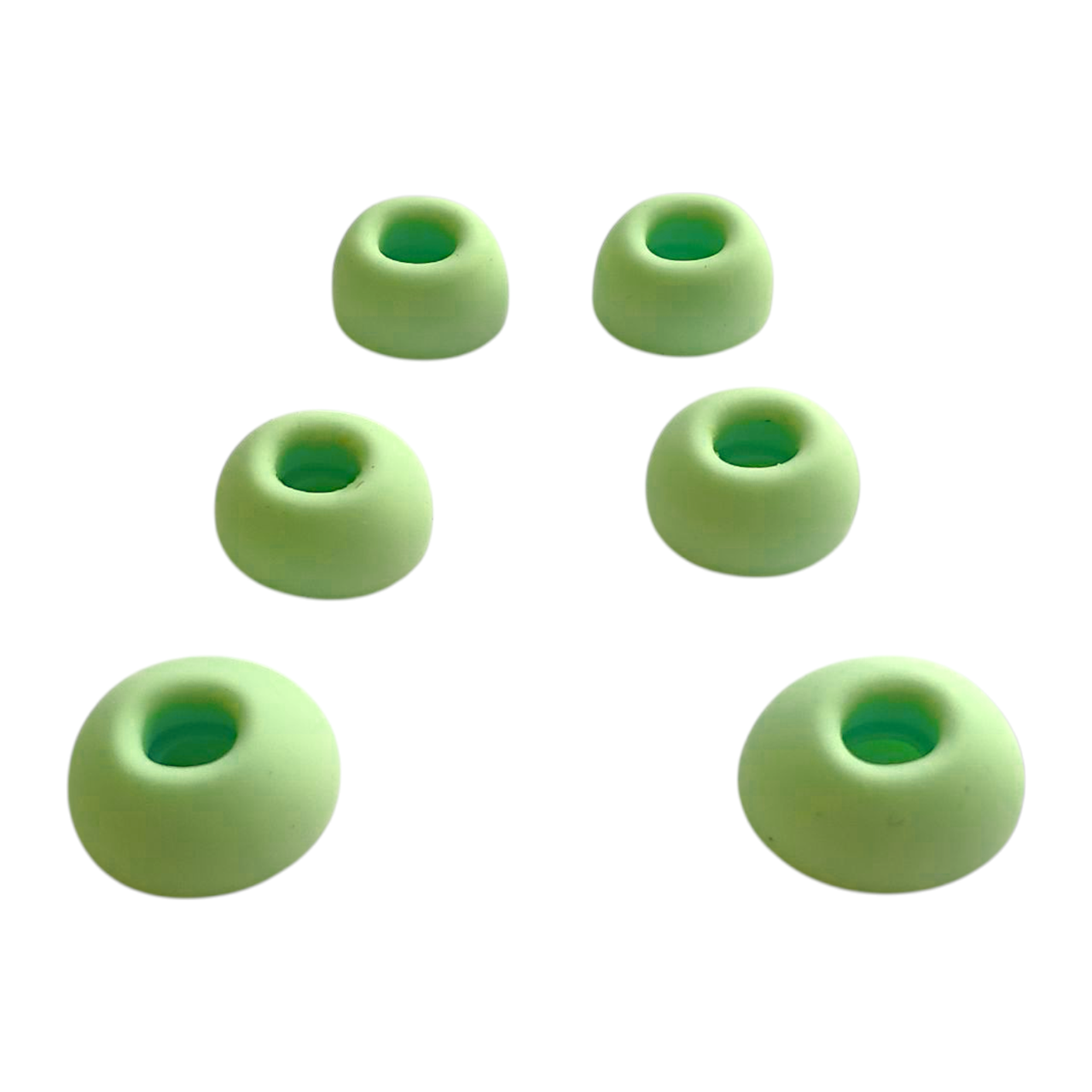 Амбушюри силіконові 4.6x3.5 мм овальні насадки для вакуумних навушників та гарнітур 3 пари розмір S/M/L м'ятні, фото 1