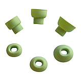 Амбушюри силіконові 4.6x3.5 мм овальні насадки для вакуумних навушників та гарнітур 3 пари розмір S/M/L м'ятні, фото 4