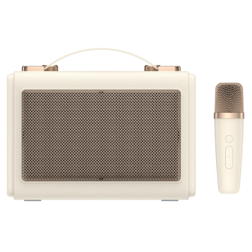 Портативна ретро колонка караоке HAVIT SK823BT 16W RGB Beige (10/ящ), фото 1