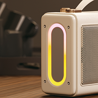 Портативна ретро колонка караоке HAVIT SK823BT 16W RGB Beige (10/ящ), фото 2