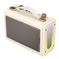 Портативна ретро колонка караоке HAVIT SK823BT 16W RGB Beige (10/ящ), фото 6