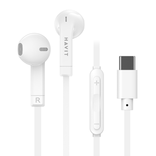 Навушники Havit HV-E336C з мікрофоном білий, фото 1