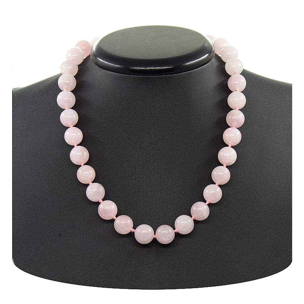 Намисто з рожевого кварцу діаметром 10 мм, фото 1