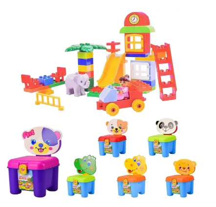 Дитячий ігровий конструктор Bambi 3166A "Зоопарк" – 46 деталей, фото 1