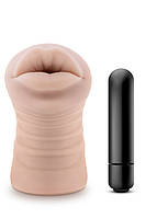 Мастурбатор ротик с вибрацией M FOR MEN ANGIE VANILLA AllInOne