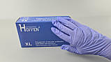 Рукавички Нітрил Фіолетовий (100 шт.) розмір XL"HOFFEN" (1 пачка), фото 3