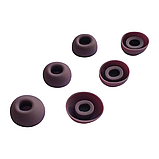 Амбушюри силіконові 4.6x3.5 мм овальні насадки для вакуумних навушників та гарнітур 3 пари розмір S/M/L пурпурні, фото 3