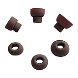 Амбушюри силіконові 4.6x3.5 мм овальні насадки для вакуумних навушників та гарнітур 3 пари розмір S/M/L пурпурні, фото 4