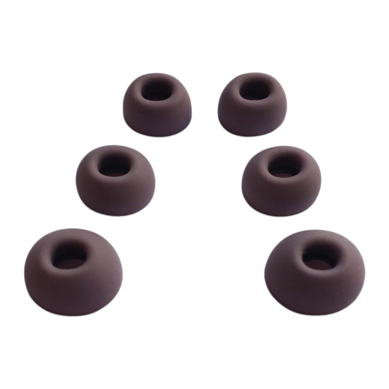 Амбушюри силіконові 4.6x3.5 мм овальні насадки для вакуумних навушників та гарнітур 3 пари розмір S/M/L пурпурні, фото 1