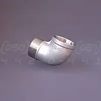 Косинець різьбовий нержавіючий DN32 (1"1/4) ВР/ЗР BSPP, н/ж сталь AISI304, 90°, Class 150, ISO 4144