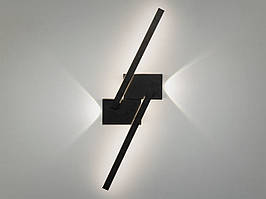 Настінне бра Line чорне з геометричним дизайном для вітальні Q3/600BK