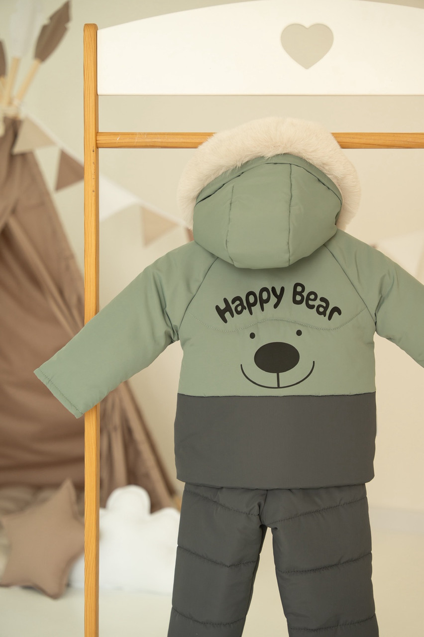 Комбінезони дитячі зимові комбінезони гуртом для хлопчика Ведмедик., фото 1