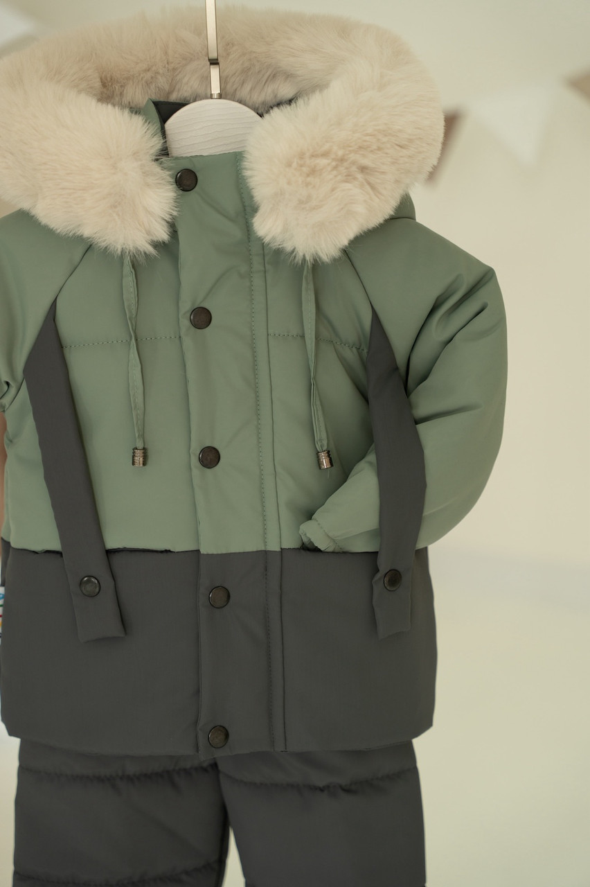 Комбінезони дитячі зимові комбінезони гуртом для хлопчика Ведмедик.