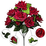 Штучні квіти букет троянда Парад, 61см, фото 6