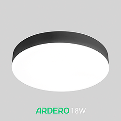 Світлодіодний світильник Ardero AL807 ARD 18W LED 1440Lm 5000К IP40 коло Ø156x26мм накладний круглий чорний