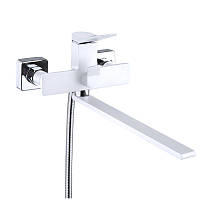 Змішувач для ванни Qtap Presto з довгим поворотним виливом (з душовим гарнітуром) QTPRE2601CRW45578